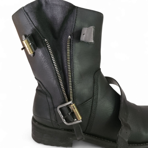 G-STAR RAW Moto Buckle Leather Boots uk7 us9 eur40 - Picture 8 of 15